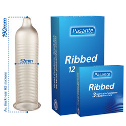 3 Preservativi Pasante Ribbed