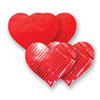 Pasties Solid Red a Forma di Cuore